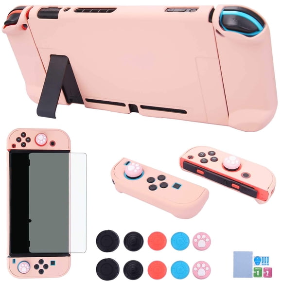 Funda Protectora COMCOOL para Nintendo Switch con Protector de Pantalla y Grips