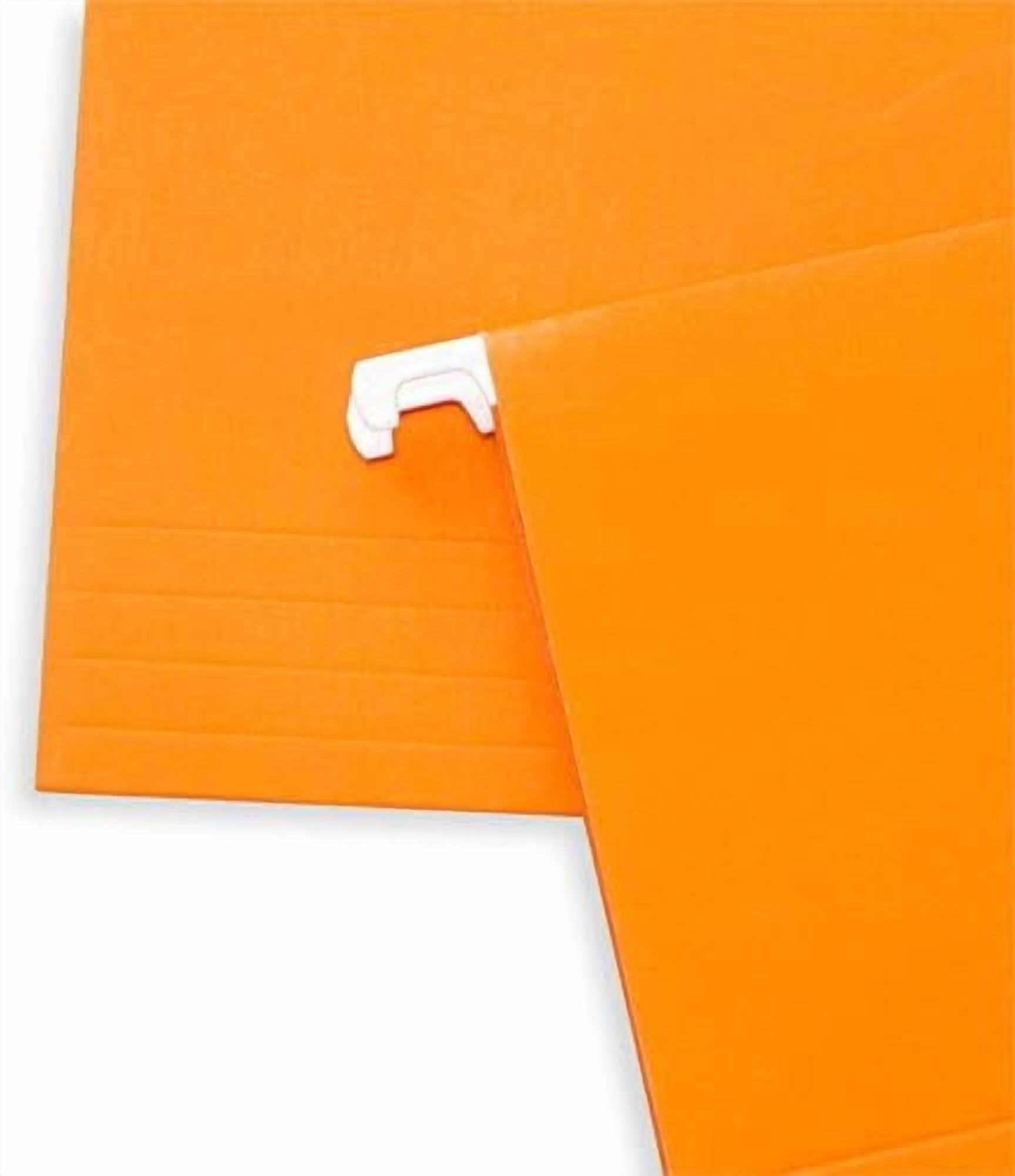 Hanging File Folders, 25 Reinforced Hang Folders, Designed for Home and Office Color Coded File Organization, Letter Size, Orange, 25 Pack