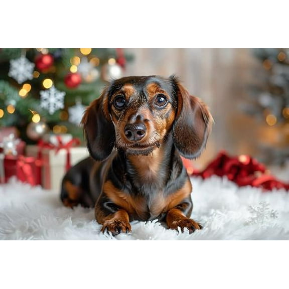 Jigsaw Puzzles for Adults 1000 Pieces Christmas Snowflakes Wirehaired Dachshund Wooden Puzzle Challenging Educational Fun Family Holiday Activities Games Toys Gifts