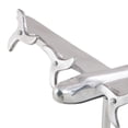 thumbnail image 5 of 12" x 11" Silver Aluminum Metal Airplane Sculpture with Black Base, by DecMode, 5 of 9