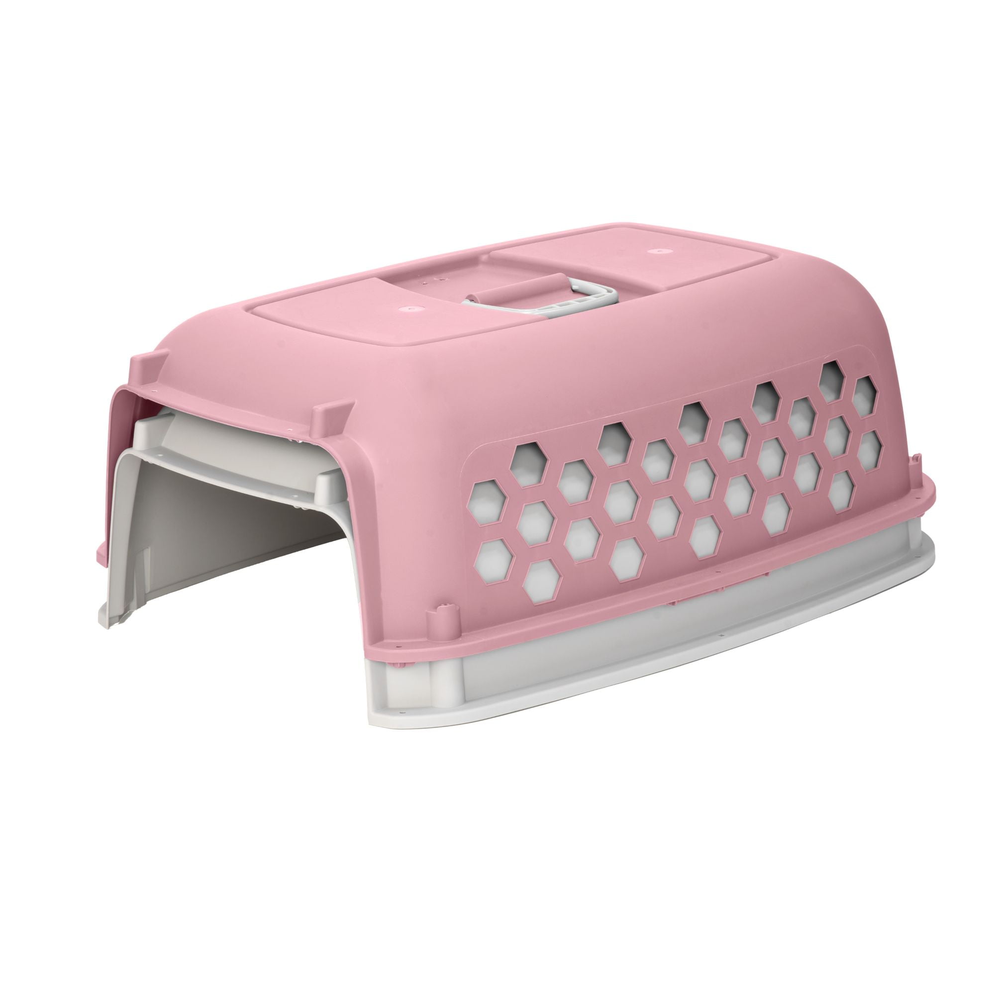Vibrant Life 26" Plastic Portable Kennel for Dogs, Pink