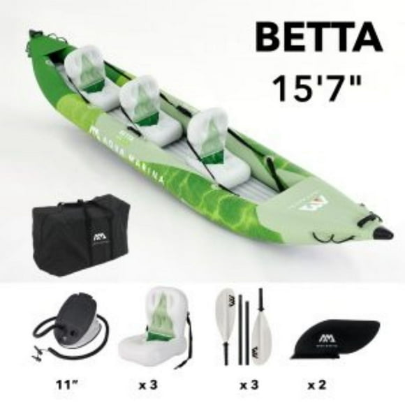 Aqua Marina - 2022 BETTA-475 Recreational 3-person Kayak/Canoe