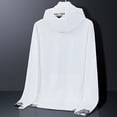 thumbnail image 6 of Rigardu jackets for men mens jacket Male Spring And Summer Sunscreen Ice Silk Thin Long Sleeved Zipper Hooded Solid Color Jacket White+XXL, 6 of 6