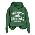 thumbnail image 2 of Christmas Sweatshirts Hooded Tops for Women'S Cute Prints Lightweight Pullover Tops Christmas Print Hoody Hoody Tops Womens Hoodie Green XXL, 2 of 5