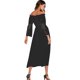 thumbnail image 3 of Vestido Irfora Vestido largo Maxi de las mujeres atractivas fuera del hombro manga flare del cordón Vestido elegante del partido de Boho de la tarde blanco / negro Irfora Vestido, 3 of 5