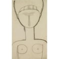 thumbnail image 2 of Amedeo Modigliani 12x18 Black Ornate Wood Framed Double Matted Museum Art Print Titled - Cariatide, Front View, Half-Foot (1912), 2 of 5