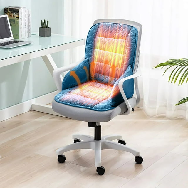 Cojines para silla, cojines para silla, cojín calefactor de invierno, cojín integrado para sentarse en la oficina durante largos períodos de calor y comodidad, cojín para asiento con protección para l