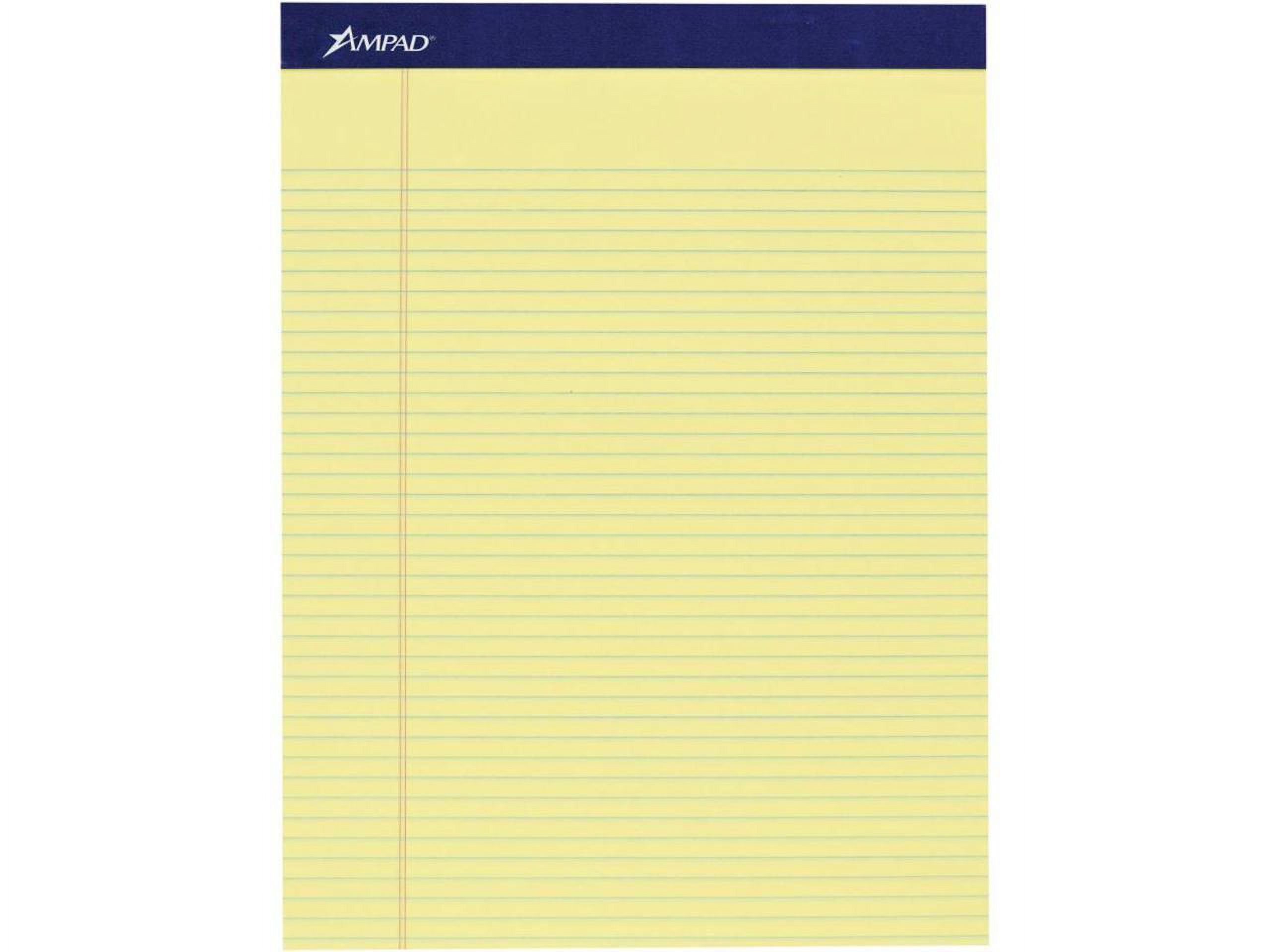 Legal Ruled Pads Narrow Rule, 8.5 x 11.75, Canary, 50 Sheets, 4/Pack
