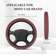 thumbnail image 5 of Daiia Red Floral Steering Wheel Cover Auto Steering Wheel Covers Breathable Anti-Slip Steering Wheels Car Interior Decor Accessories for Men Women Universal 15 Inch, 5 of 8
