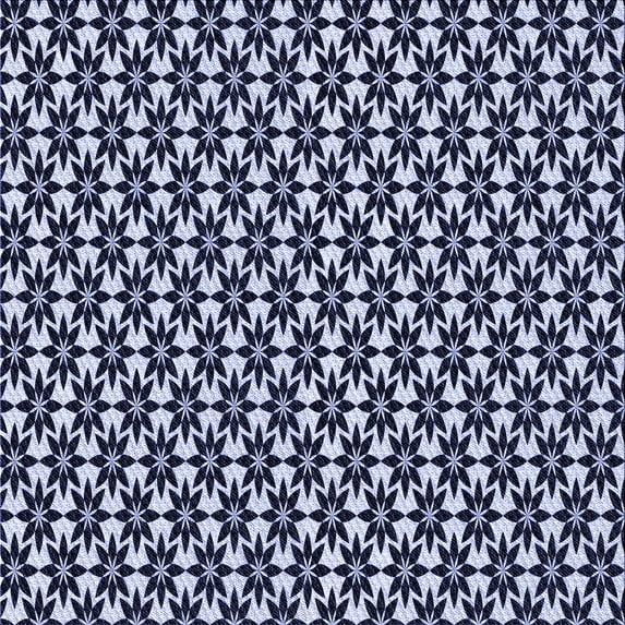 Ahgly Company Indoor Square Patterned Night Blue Area Rugs, 8' Square