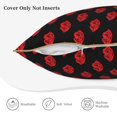 thumbnail image 3 of KLL Red Beautiful Lips Decorative Throw Pillow Covers Velvet Soft for Couch Sofa Bedroom Living Room Outdoor (No pillow core)- 18"x18", 3 of 5