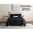 thumbnail image 2 of Nestl Duvet Cover 5 Piece Set- 2 Pillow Shams and 2 Pillowcases - Ultra Soft Double Brushed Microfiber Hotel Quality - Twin (68"x90") - Black, 2 of 7
