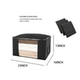thumbnail image 2 of 3 Pack Large Foldable Capacity Clothes Storage Bag Organizer with Reinforced Handle  for Bedding，Comforters, Blankets,  with Sturdy Zipper, Large Window, 90L, 2 of 5