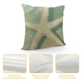 thumbnail image 4 of YINGXI  Vintage Ocean Throw Pillow Covers Beach Starfish Sea Turtle Seahorse Scallop Shell Summer Nautical Coastal World Map Decor Pillow Cases Pillowcases (VO-Ocean) 22x22in, 4 of 5