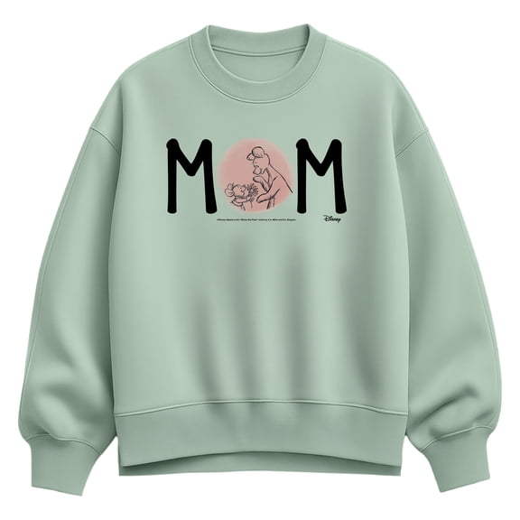 Winnie the Pooh - Mom With Kanga and Roo - Women's Oversized Fleece Crew Sweatshirt