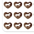 thumbnail image 2 of Horse Silhouette Cowboy Western Heart Shaped Planner Calendar Scrapbook Craft Stickers, 2 of 7