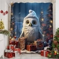 thumbnail image 2 of Christmas Owl Shower Curtains for Bathroom, with Gift Santa Hat Christmas Tree Blue Sky Waterproof Fabric Shower Curtain for Bathroom Bathtub Decoration, Machine Washable, 72"x72", 2 of 9
