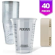Disposable Epoxy Resin Mixing Cups Clear Plastic 10-Ounce 20-Pack for Measuring Paint Epoxy Resin Art Supplies - Graduated Measurements in ML and OZ
