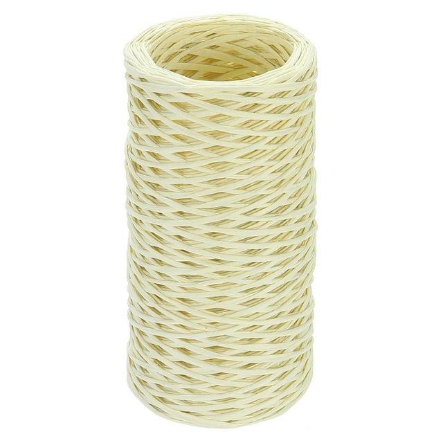 Uxcell 55 Yards Floral Bind Wire Wrap Twine, 2mm Floral Wire Vine Bind Wire Rustic Craft Wire for DIY Projects Flower Bouquet Making Wreath Gift Wrapping Wedding Decoration, Light Yellow