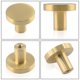 thumbnail image 4 of Jiozermi - Juego de 2 pomos de gabinete de 1 pulgada con tornillos de montaje, pomos de latón macizo para cajones, pomos redondos para aparador, tiradores para cajones y aparadores, 4 of 7