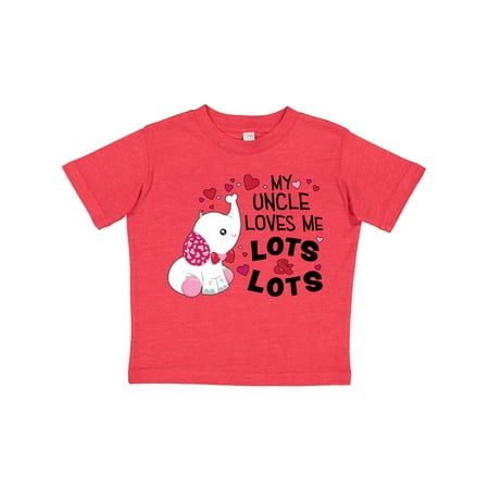

Inktastic My Uncle Loves Me Lots and Lots- Cute Elephant Gift Toddler Boy or Toddler Girl T-Shirt