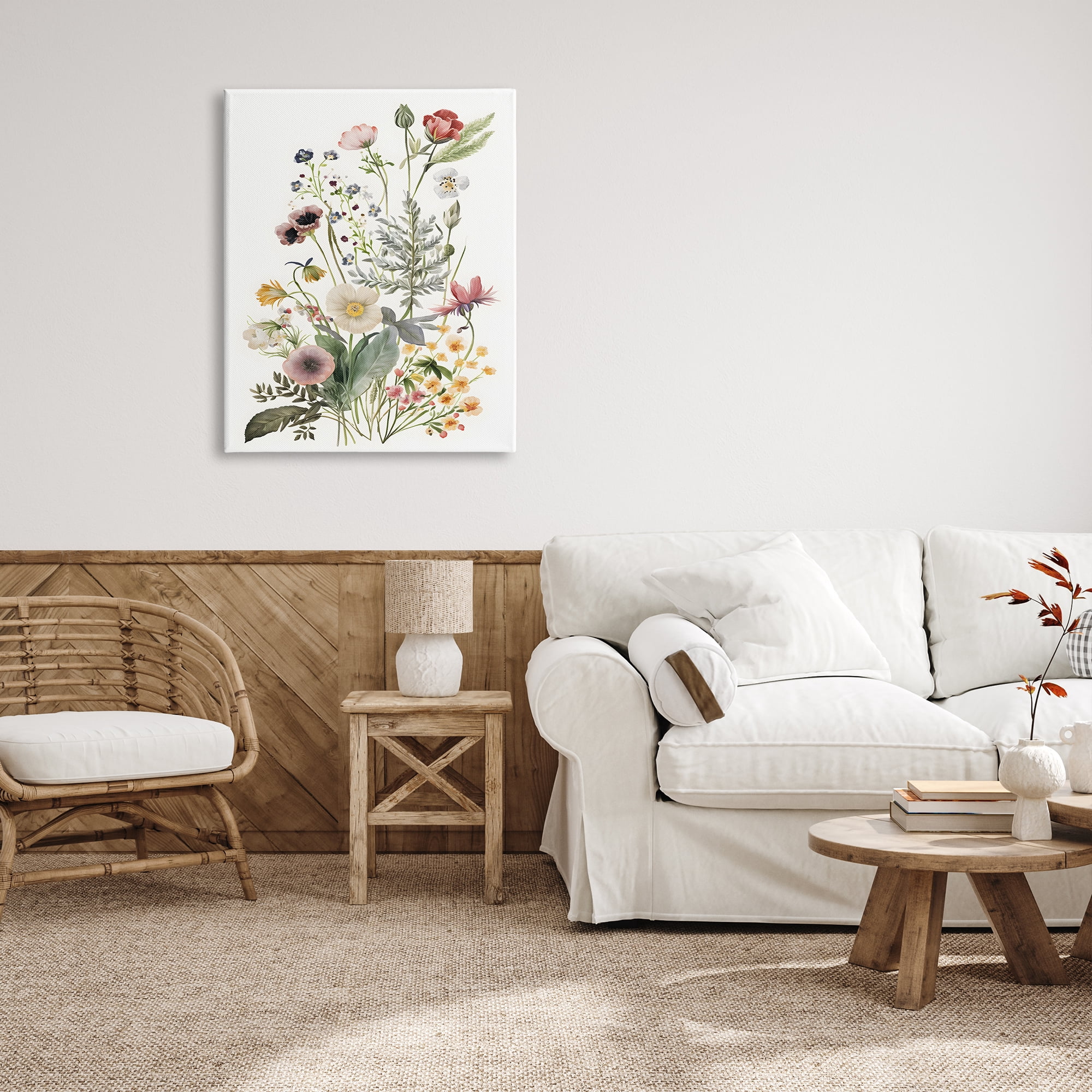 Stupell Industries Subtle Spring Blossoms Botanical & Floral Painting Gallery Wrapped Canvas Art Print Wall Art, 30 x 40