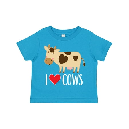 

Inktastic I Love Cows Dairy Farmer Gift Toddler Boy or Toddler Girl T-Shirt