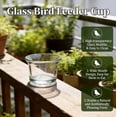 thumbnail image 7 of Glass Bird Feeder Cups,Oriole Jelly Feeder Replacement Bowls,Outdoor Hanging Bird Feeder Cups for Hummingbirds,Goldfinches,Gardens and Balconies 4PCS, 7 of 7