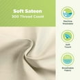 thumbnail image 3 of Cotton Fabric 6x16" Neck Roll Pillowcase - Soft Washable Sateen Weave Pillow Cover - Made in USA, Natural, 3 of 9