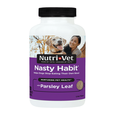 UPC: 0669125999103 | Nutri-Vet Nasty Habit Chewable Tablets for Dogs | Helps Stop Puppies and Dogs from Eating their Own Stool | 120 Count