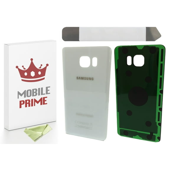 MobilePrime White Back Cover Complete Professional Repair Kit Compatible with Tools for Samsung Galaxy Note 5