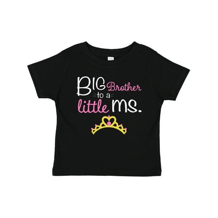 

Inktastic Big Brother to a Little Ms Gift Toddler Boy Girl T-Shirt