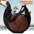 thumbnail image 4 of LShunze Mesh Single Ball Carry Bag,Foldable Basketball Bags with Adjustable Shoulder Strap,Large Capacity Sports Ball Bag for Carrying Basketball,Volleyball,Football and Rugby, 4 of 7