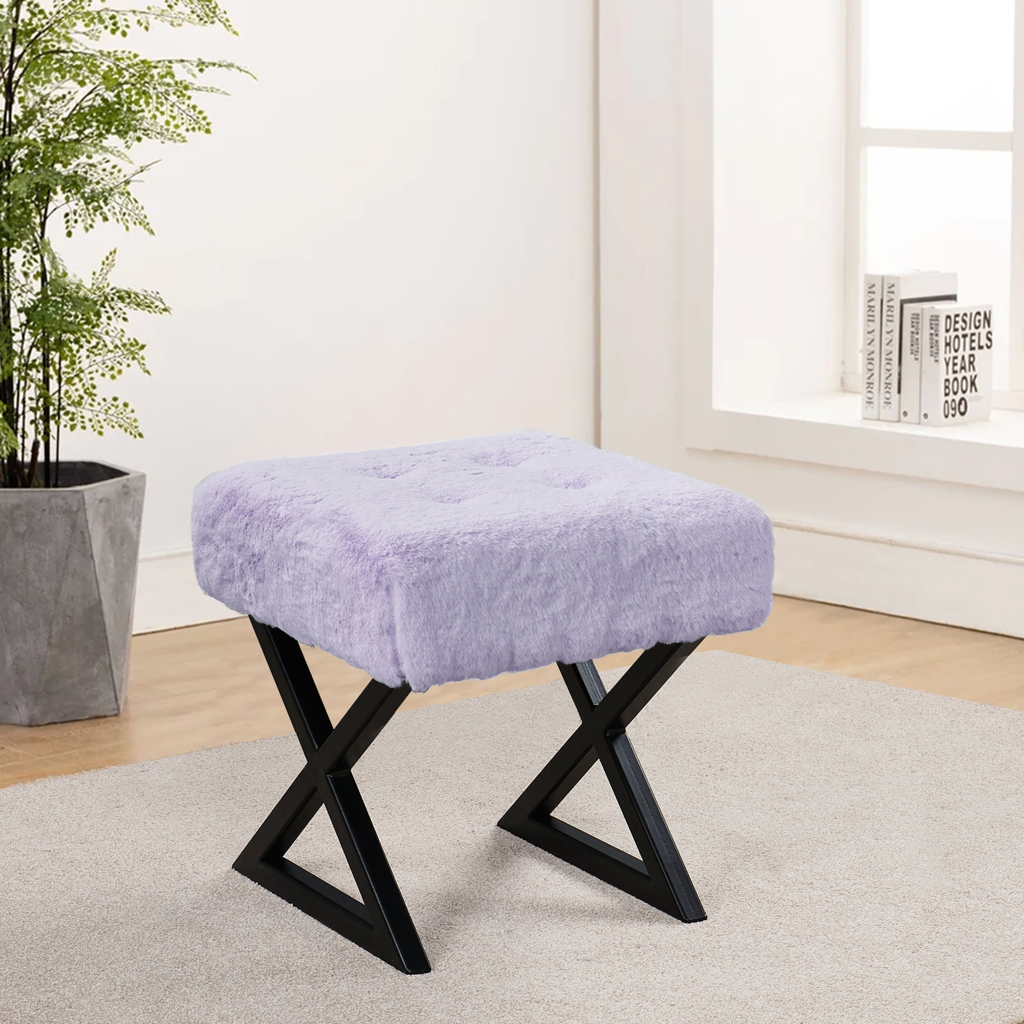 Purple ottoman stool outlet