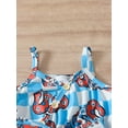 thumbnail image 4 of Argulvti Toddler Girls 4th of July Jumpsuit Polyester Summer Star Print Sleeveless Romper Shorts with Belt, 4 of 8