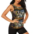 thumbnail image 2 of Balery Sunflower Field Spotted Dog Camiseta sin mangas estampada ligera para mujer, tops de entrenamiento sin mangas, camisetas de yoga transpirables de secado rápido.-XX-Large, 2 of 7