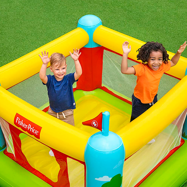 Castillo Brincolín Bestway Infantil Inflable Fisher Price Con Malla Bomba  de Aire