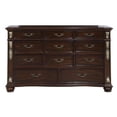 thumbnail image 6 of New Classic Maximus 4-PC Wood Queen Bedroom Set with Chest in Madeira Brown, 6 of 18