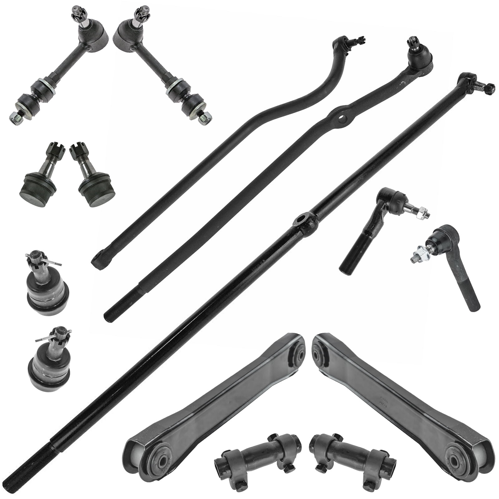 TRQ Ball Joint Tie Rod End Track Sway Bar Control Arm Set of 15 for Ram