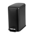 thumbnail image 7 of CL.HPAHKL Small Bathroom Trash Can with Soft Close Lid, 1.3 Gallon Stainless Steel Garbage Can with Removable Inner Bucket, Foot Pedal, Mini Trash Bin for Toilet, Home Office (Black), 7 of 7