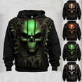 thumbnail image 4 of Hpapadks Men Hoodies Halloween Vintage Gothic Skeleton Print Hoodies Pullover with Front Pocket Drop Shoulder Sweatshirts for Men, 4 of 4