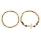 thumbnail image 1 of Set de pulseras para hombre con circonitas cruzadas y cuentas elásticas de 2 piezas, 1 of 3