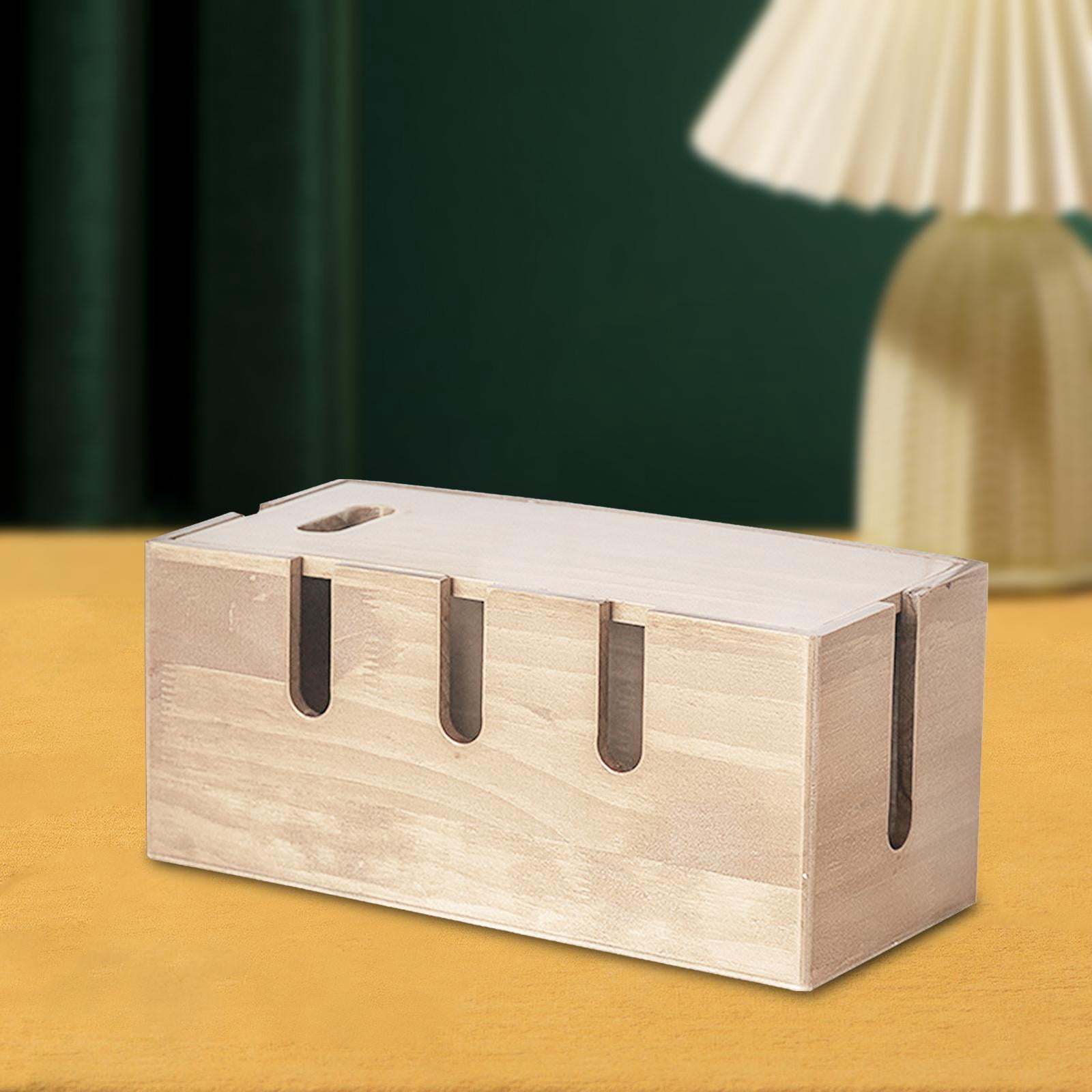 Fiocias Cable Management Box Conceal and Cover Wires Station Cord Holder Power Strip Box