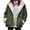Army Green#faux suede bomber jacket women, variant on Women's Suede Thick Mid-Length Padded Coat Plus Size 2025 Winter Horn Button & Zip Jacket Fleece Lined Warm Hooded Outwear Dark Gray,XXXL