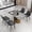 Black & Gold, variant on bokifol Dining Table for 4 6 People,Rock Table,Rectangle Furniture with Heavy Duty Legs,Modern Kitchen Table for Home,Dining Room,White
