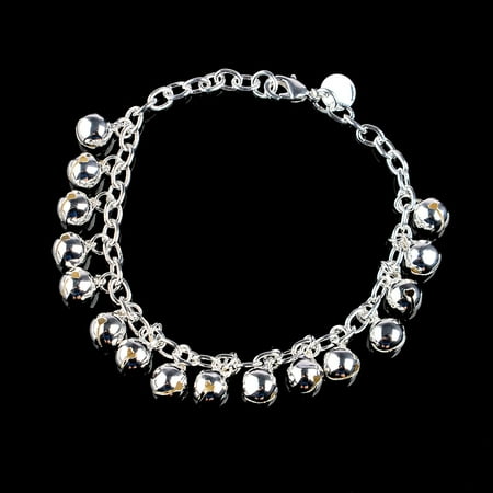 - Hot Sale Women’s 925 Silver Plated Jingle Bells Bracelet