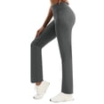 thumbnail image 5 of CQONEPT Womens Fleece Yoga Pants High Waist Straight Leg Leggings Lounge Butt Lifting Warm Outdoor Pant Dark Gray XL, 5 of 6