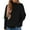 Black, variant on PRETTYGARDEN Womens Sweaters Fall Fashion Casual Loose Turtleneck Batwing Long Sleeve Knit Sweater Pullover Tops