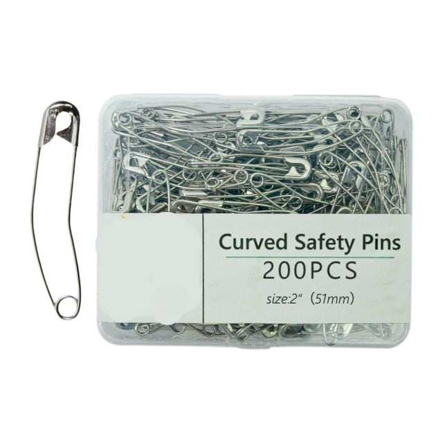 HILABEE Curved Pins Portable High Strength Steel for Crafting Sewing Quilting 200pcs 5.1mm