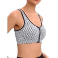 thumbnail image 4 of FUTATA Womens High Impact Sports Bras Padded Racerback Push-Up Bras Front Zipper Post Surgery Bra Seamless Workout Yoga Bras Tank Tops, 4 of 6